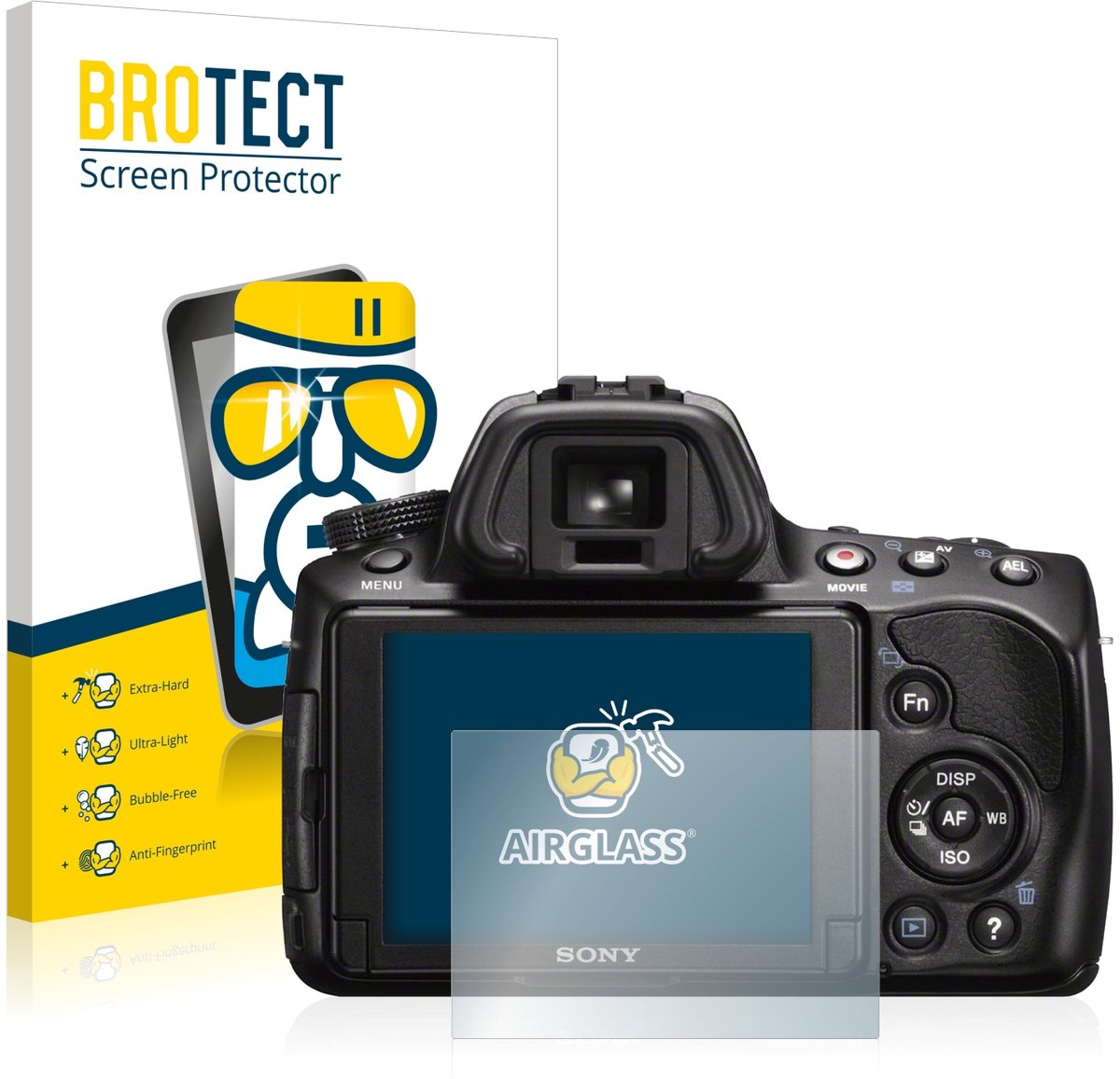 Screenprotector voor Sony Alpha 37 (SLT-A37) Beschermglas transparant