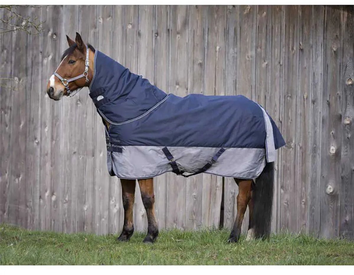 Equitheme Lined Polar Tyrex 600 D Uitloopkleed Blauw 190-145 cm
