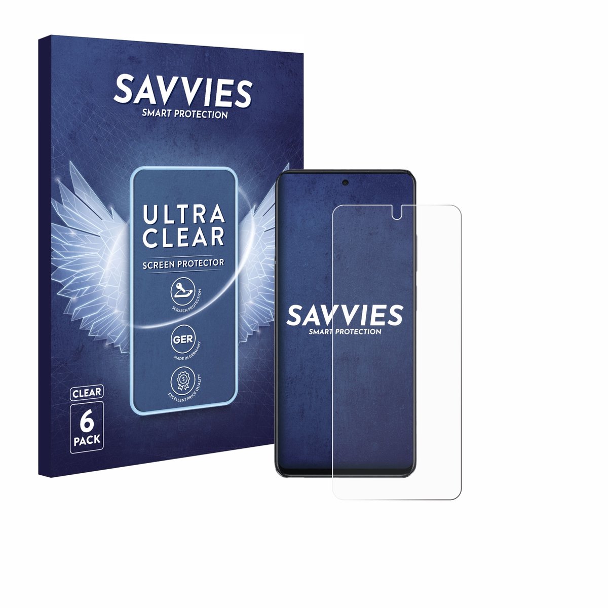 Savvies - Screenprotector voor Oppo A40 - Folie Beschermfolie transparant 6 Stuks