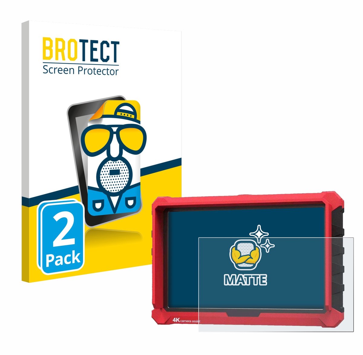 BROTECT - Screenprotector voor Lilliput A7s 7" - Folie Beschermfolie matte 2 Stuks