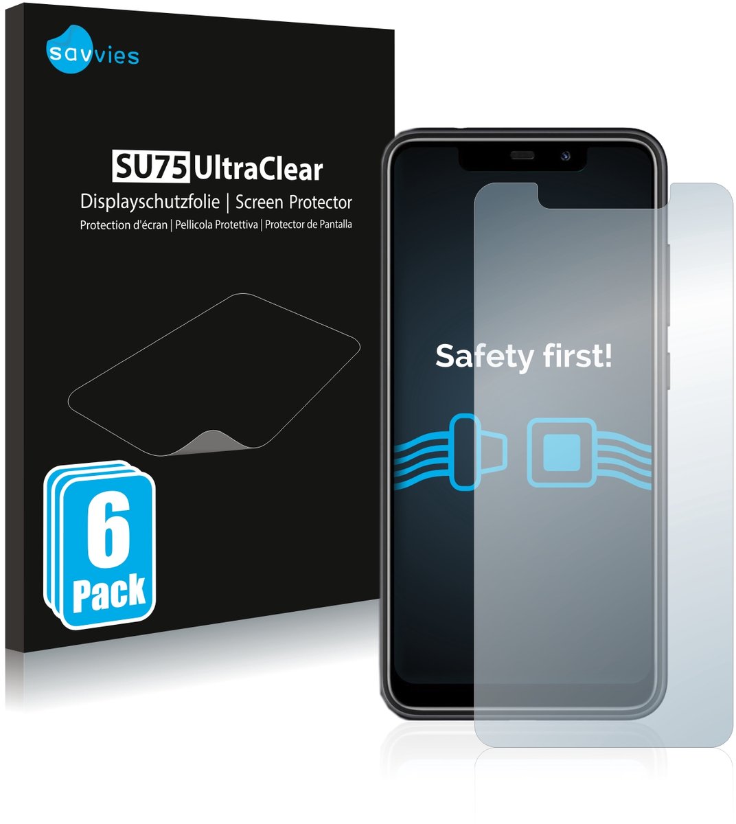 Savvies - Screenprotector voor Oukitel C22 - Folie Beschermfolie transparant 6 Stuks