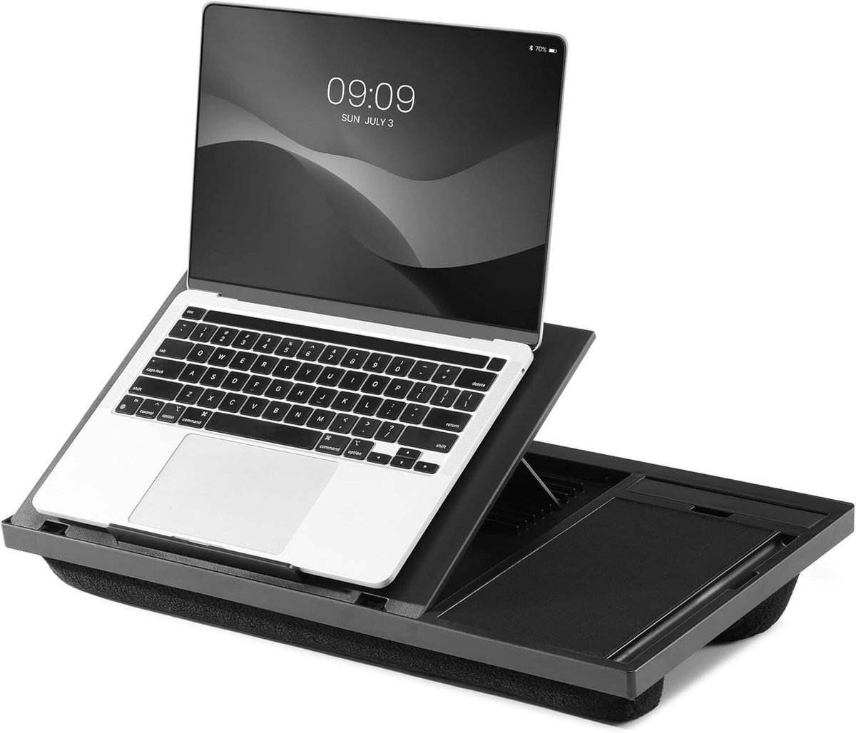SNJY® Schootkussen Dienblad - Schootdienblad - Laptray - 28,1L x 51,8B cm - Zwart