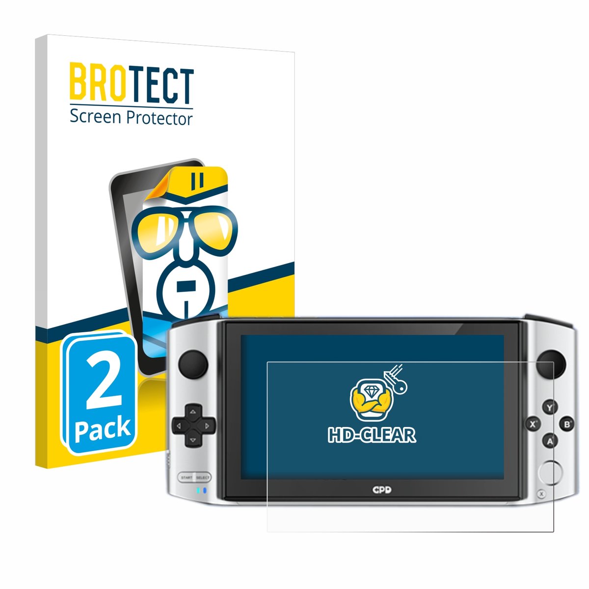 BROTECT - Screenprotector voor GPD Win 3 - Folie Beschermfolie transparant 2 Stuks