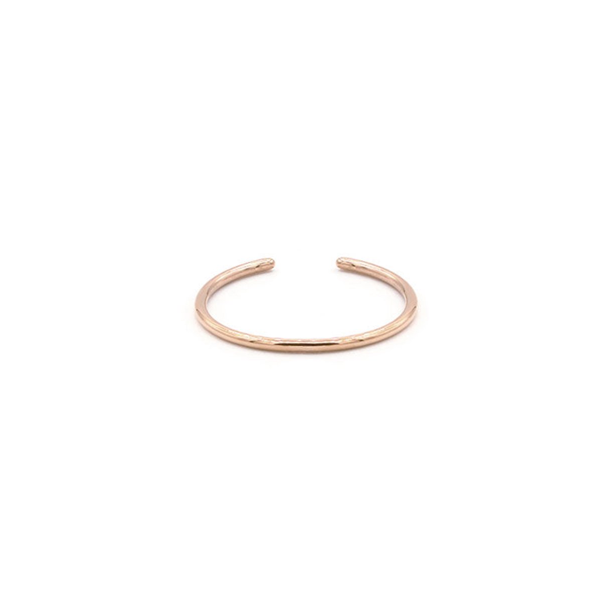 Mint15 Verstelbare ring smal 'Tiny stacking ring' - Roségoudkleur RVS/Stainless Steel