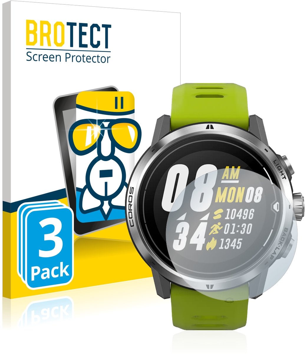 Screenprotector 3 Stuks voor Coros Apex Pro Beschermglas transparant
