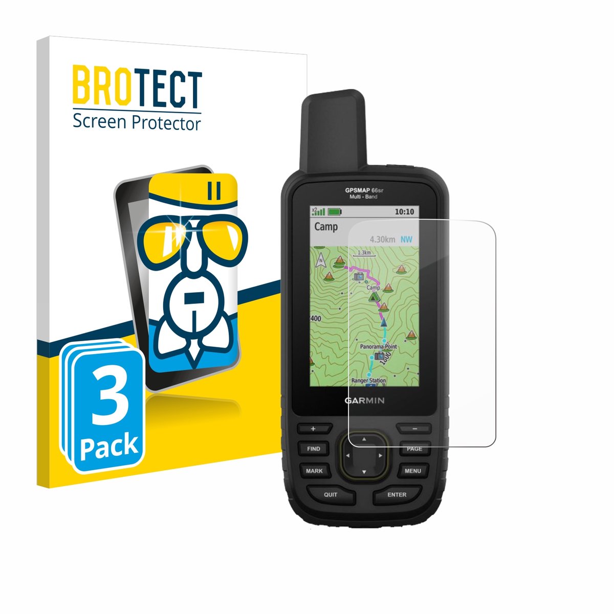 Screenprotector 3 Stuks voor Garmin GPSMAP 66sr Beschermglas transparant
