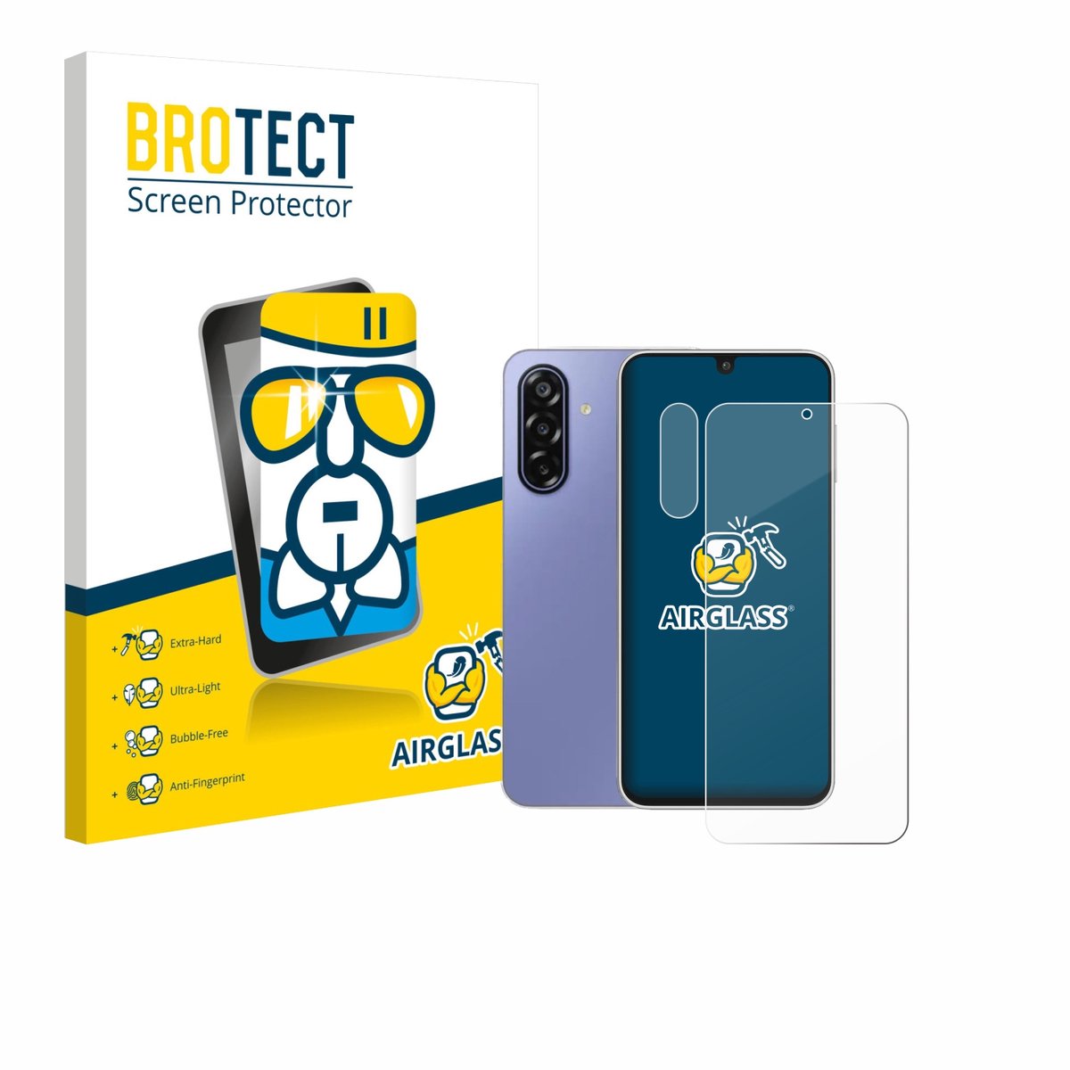 Screenprotector voor Samsung Galaxy F17 (Voor+Camera) Beschermglas transparant