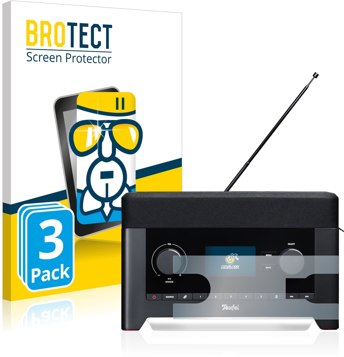 Screenprotector 3 Stuks voor Teufel Radio 3sixty Beschermglas transparant