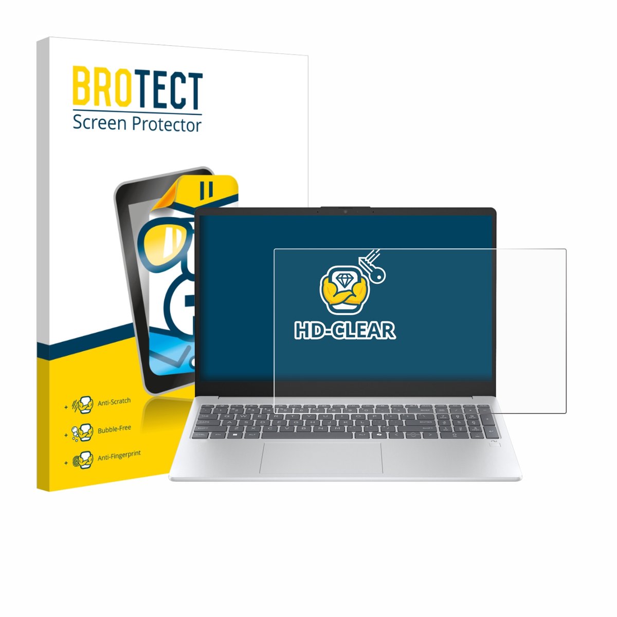 BROTECT - Screenprotector voor HP OmniBook 3 15" - Folie Beschermfolie transparant