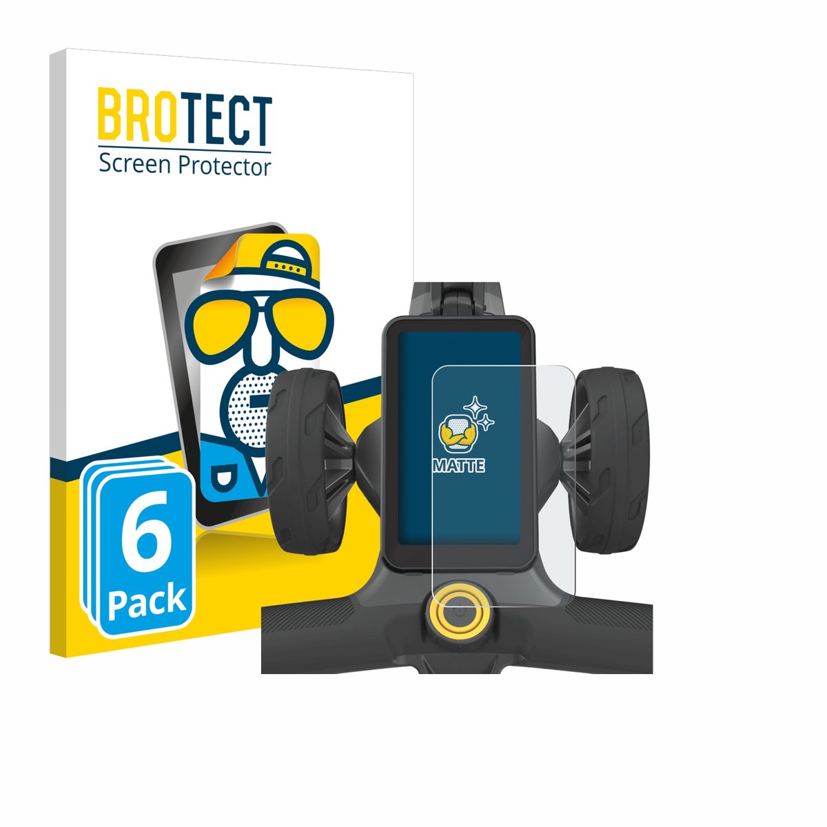BROTECT - Screenprotector voor PowaKaddy CT12 GPS - Folie Beschermfolie matte 6 Stuks