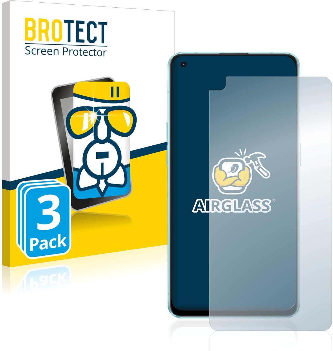 Screenprotector 3 Stuks voor Oppo Reno 6 5G Beschermglas transparant