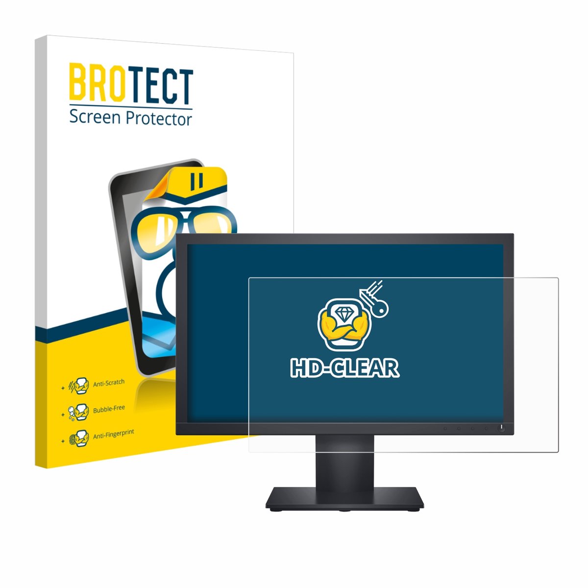 BROTECT - Screenprotector voor Dell E1920H - Folie Beschermfolie transparant
