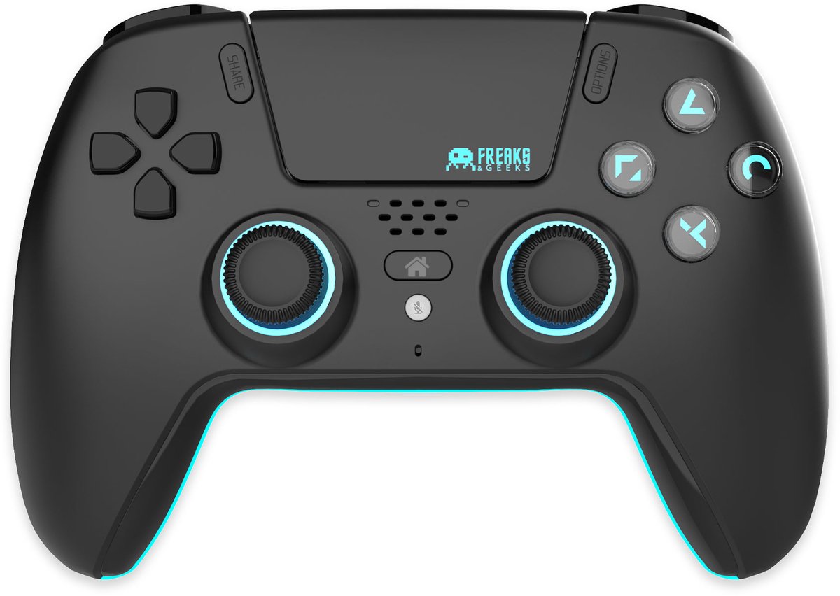Freaks and Geeks Draadloze Controller - Hall Effect - Bewegingssensor - Vibratie - Zwart - PS5