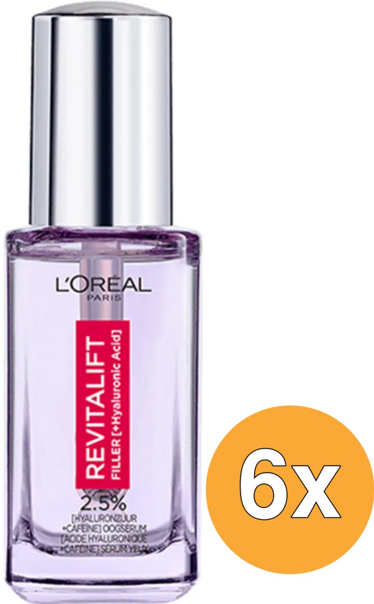 6x L'Oréal Revitalift Filler Oogserum 20 ml