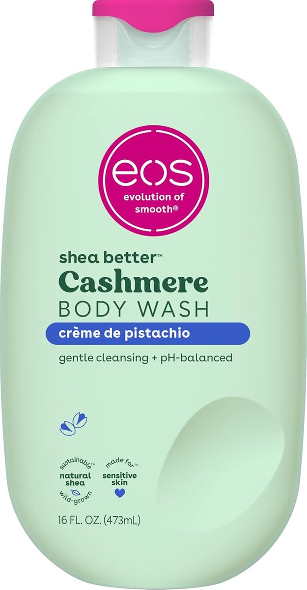 eos Shea Better Cashmere Body Wash, Crème de Pistachio - Douchegel, 473 ml