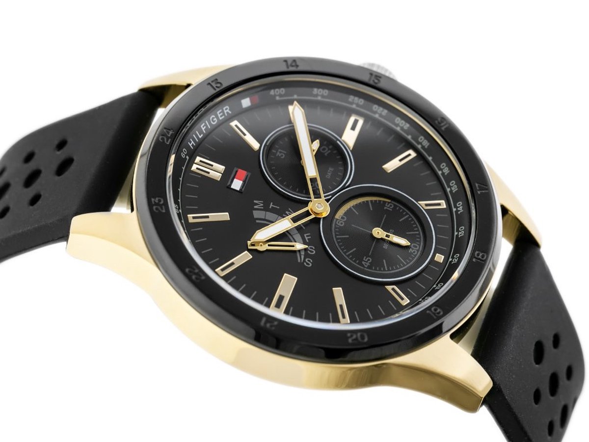 Tommy Hilfiger 1791636 Horloge - Siliconen - Zwart - Ø 44 mm