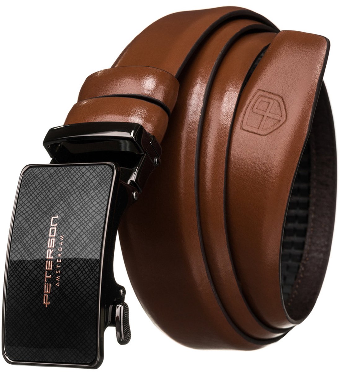 Peterson - Lederen Herenriem - Automatische Gesp - 105 cm