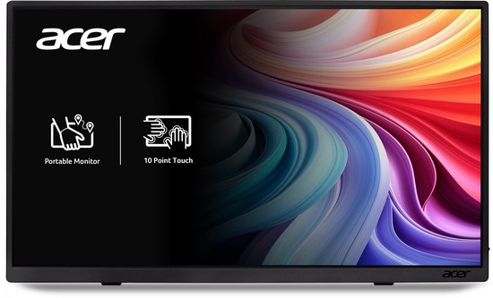 Acer PM161QT 15.6 inch Full HD draagbare touchscreen monitor 10-punts multi-touch USB-C HDR10 FreeSync