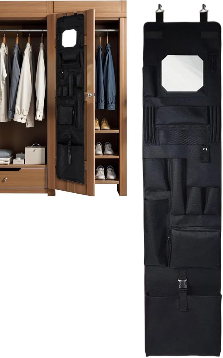 Deur Organizer - Kast Opberger - Uniformen Opbergen - Ruimtebesparend Ontwerp - 8x28x8 cm