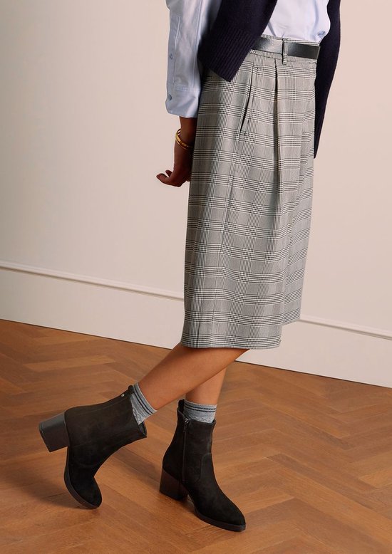 No Stress - Femme - Bottines à talon en daim noir - Taille 36