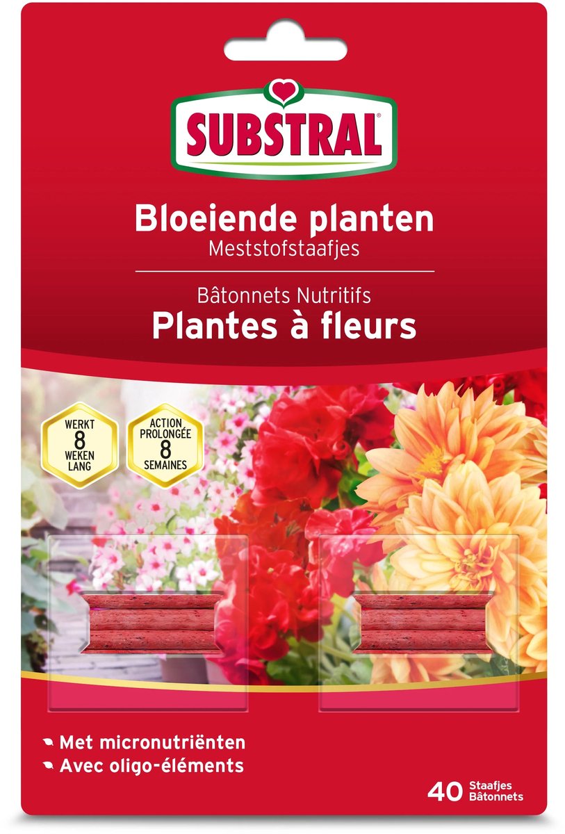 Meststofstaafjes bloeiende planten - 40 staafjes
