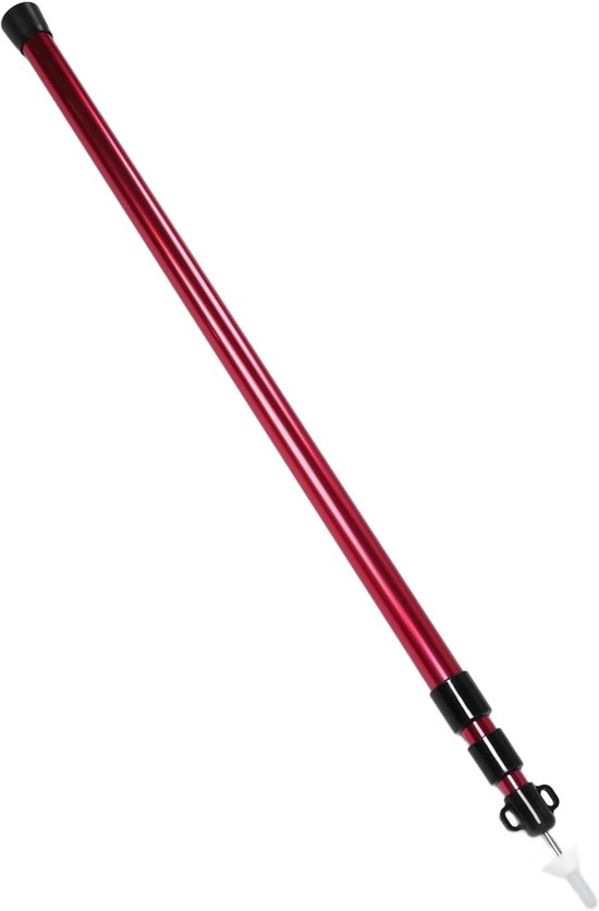 Luifelstok Uitschuifbaar - Tentstok Verstelbaar - Buiten Kamperen - Lichtgewicht Aluminium - 105cm Lengte - Rood van Merkloos	 — afbeelding 2