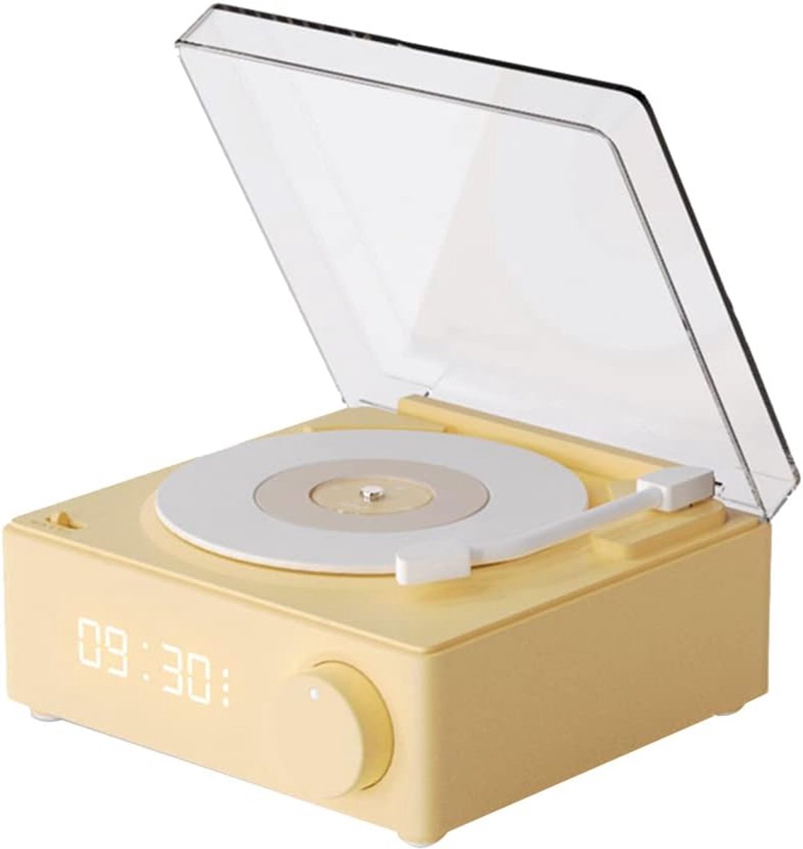 Bluetooth Speaker Wekker - Desktop Sound Box - Muziek Luisteren - Vinyl Platenspeler Design