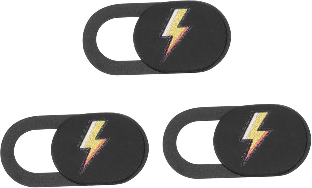 Privacy Cover Webcam - Webcam Beschermer - Digitale Veiligheid - Universele Pasvorm - 1.8cm Lengte - Zwart Geel