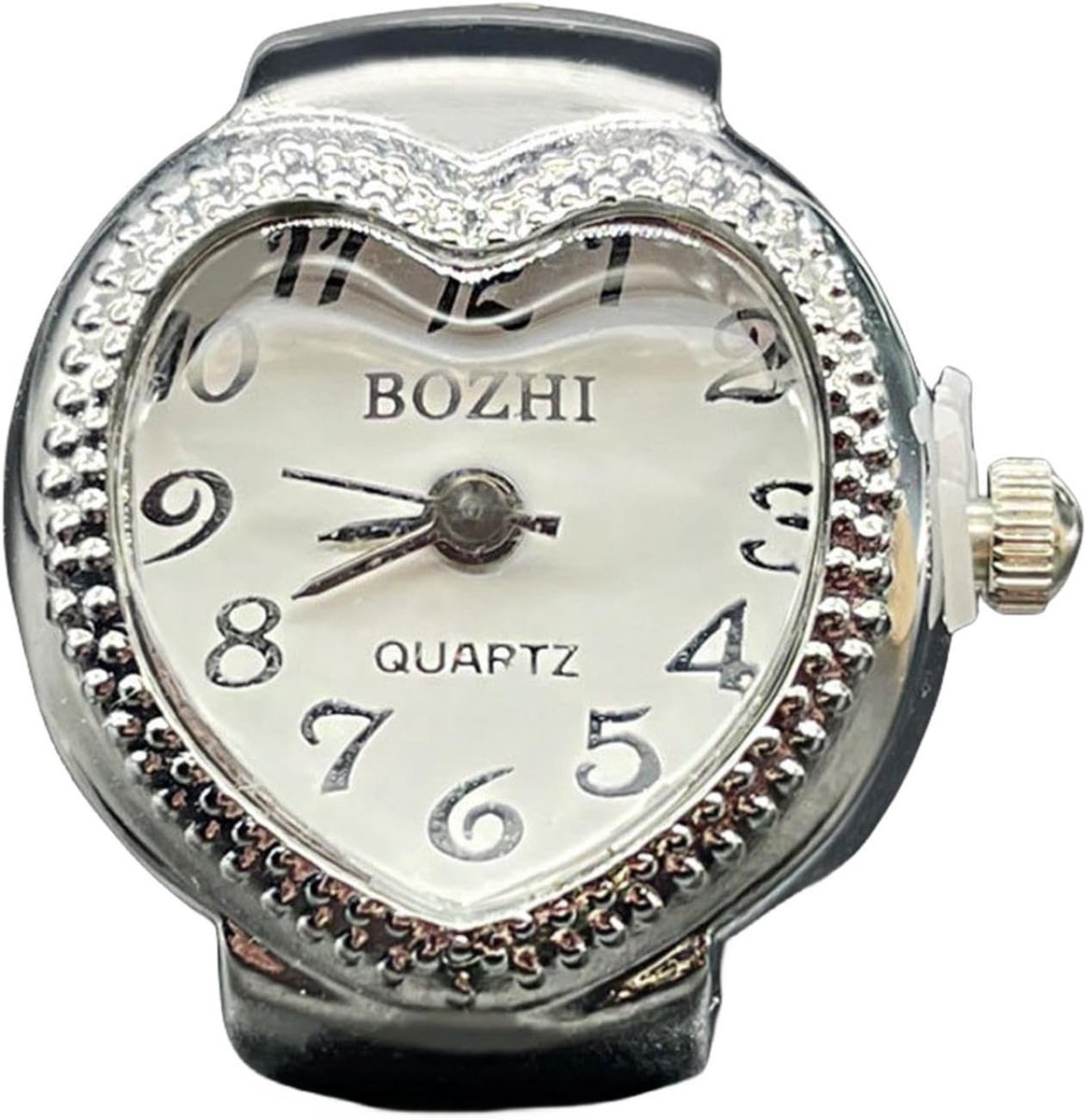 Vingerhorloge - Ring horloge - Mode accessoire - Rekbare band - Diameter 2 cm