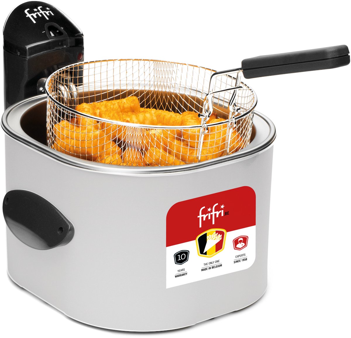 Frifri Tradition F4028 Frituurpan 4L | 3200W | Koude Zone Technologie | RVS Kuip | Voor 1.5kg Friet | 10 Jaar Garantie | Made in België