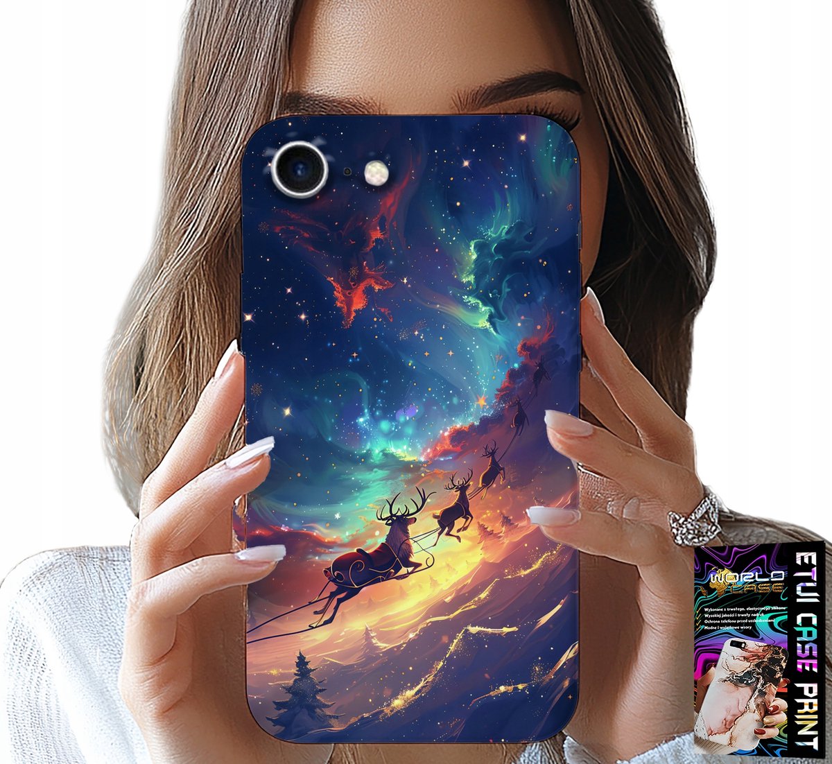 HOESJE VOOR IPHONE SE / SE2 - RENDIER ZOET KERSTPATROON