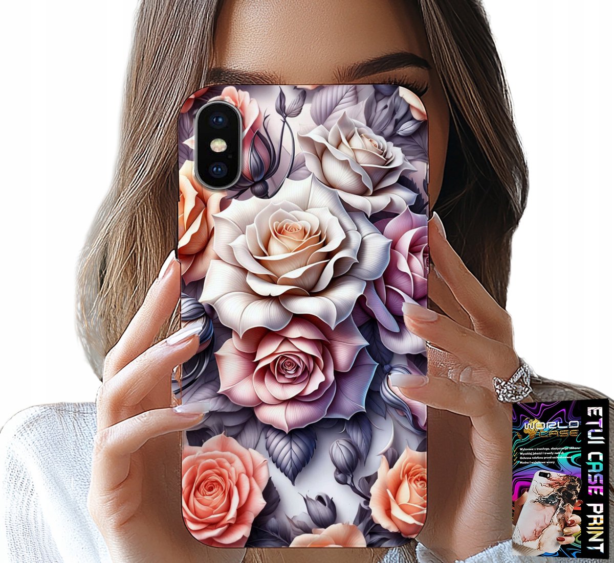 iPhone X / XS hoesje - Bloemenpatroon, rozen, bloemen
