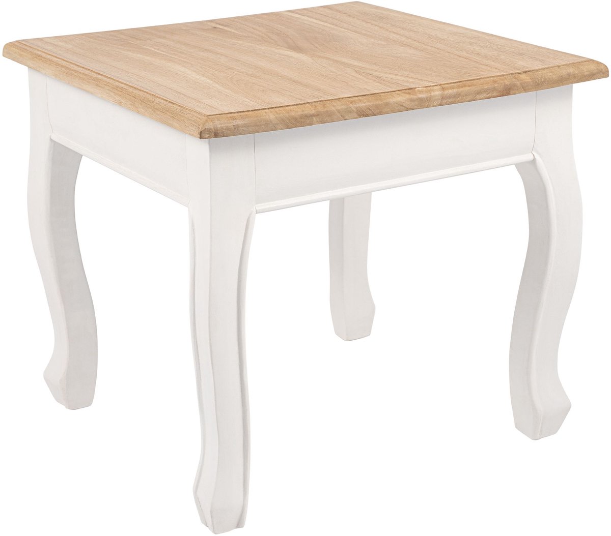 CLP Alma Bijzettafel - Salontafel Vierkant - Woonkamer - natura/wit