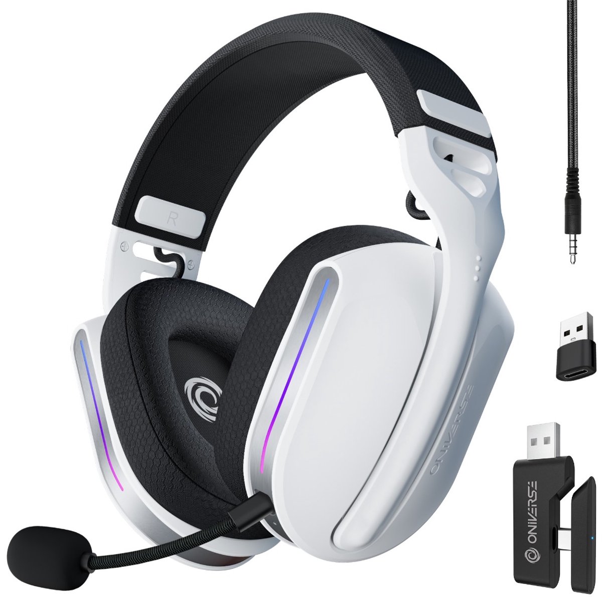 ONIVERSE – Polaris Draadloze Gaming Headset – Celestial White
