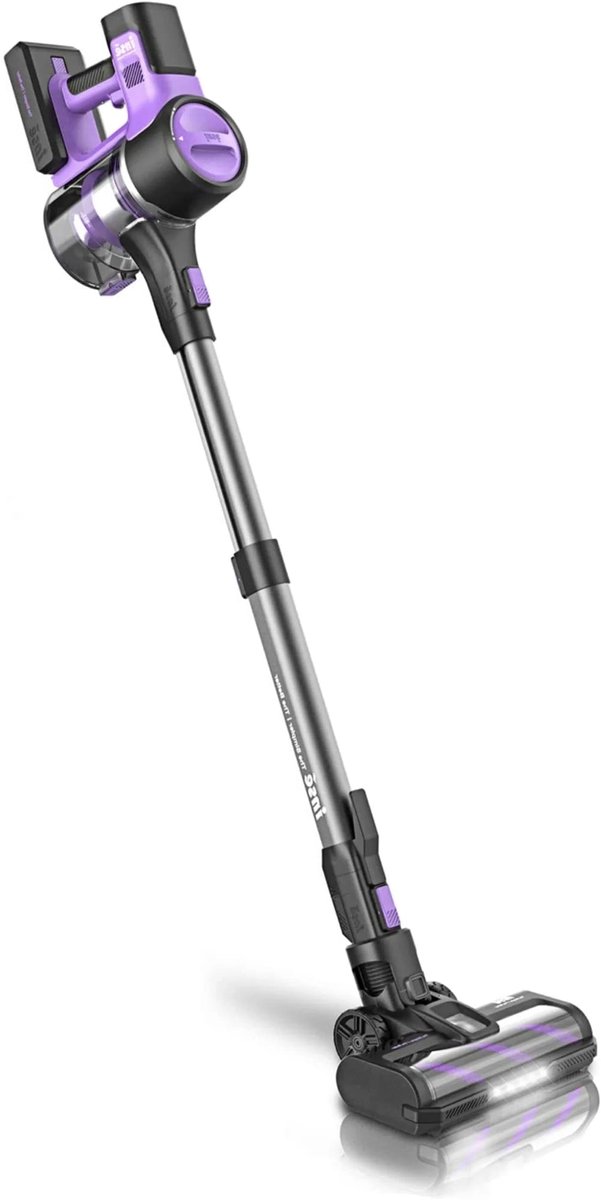 Inse - S10 - Handstofzuiger met Steel - Draadloze Steelstofzuiger - Zakloze Stofzuiger - Draadloze Stofzuiger - Afneembare Kruimelzuiger - 26000pa - 3-Snelheden