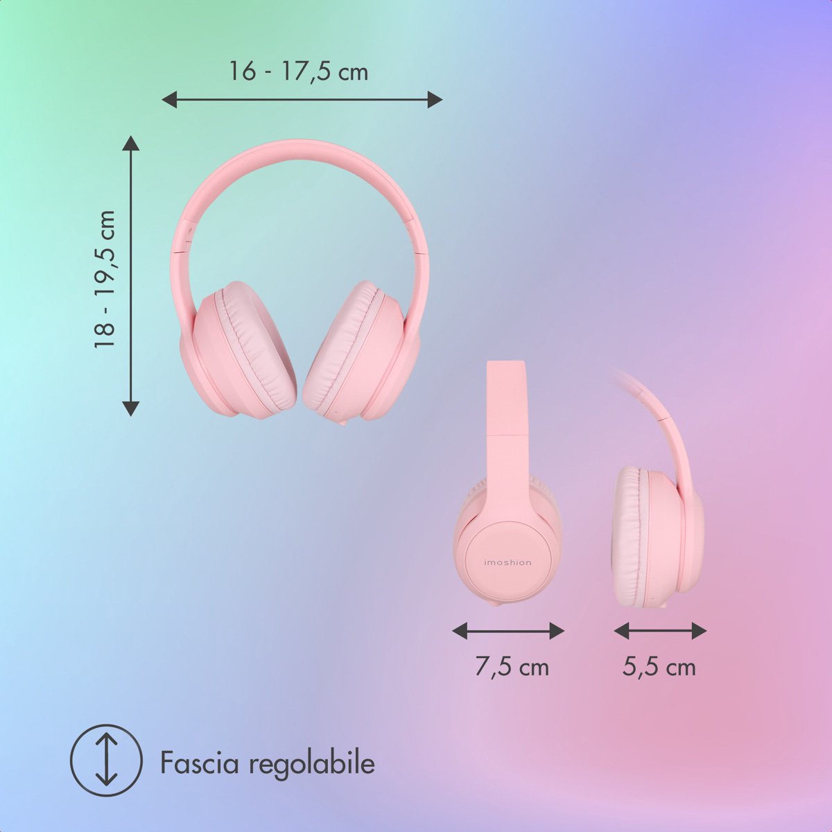 imoshion Kinder Koptelefoon LED - Bluetooth en Decibelbegrenzer - Draadloze Koptelefoon Kinderen – foto 7