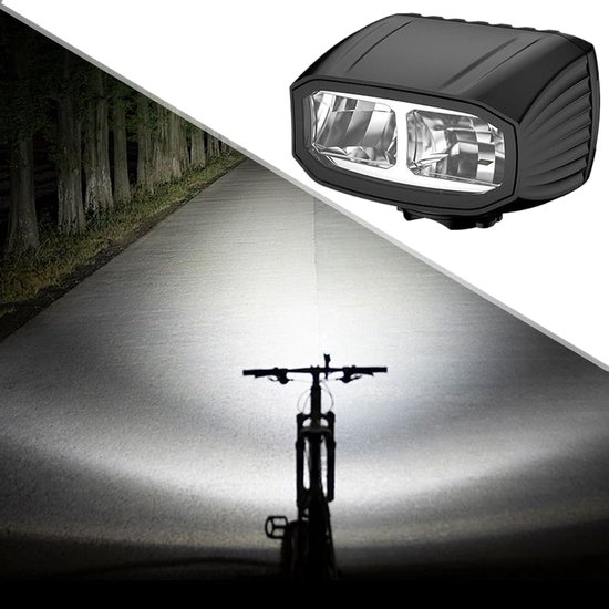 Fietsverlichting Oplaadbaar - Voorlicht Fietslamp - Veilig Fietsen - 4 Verlichtingsstanden - 3200mAh Batterij - Zwart — afbeelding 3