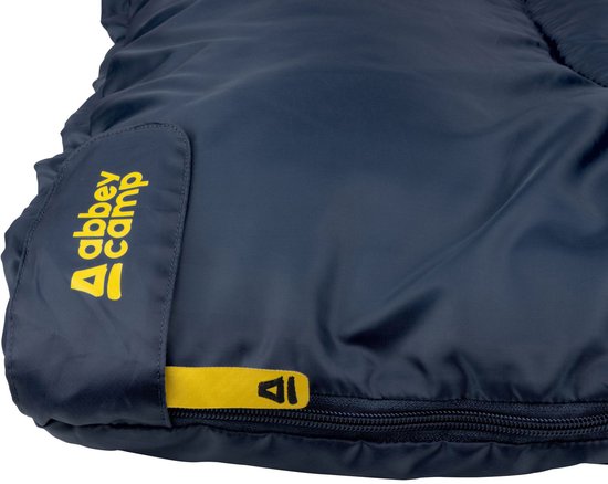 Abbey Camp Slaapzak 3 seizoenen - Dekenmodel - Donkerblauw - 210 x 85 cm - Koppelbaar en Extra Ruim