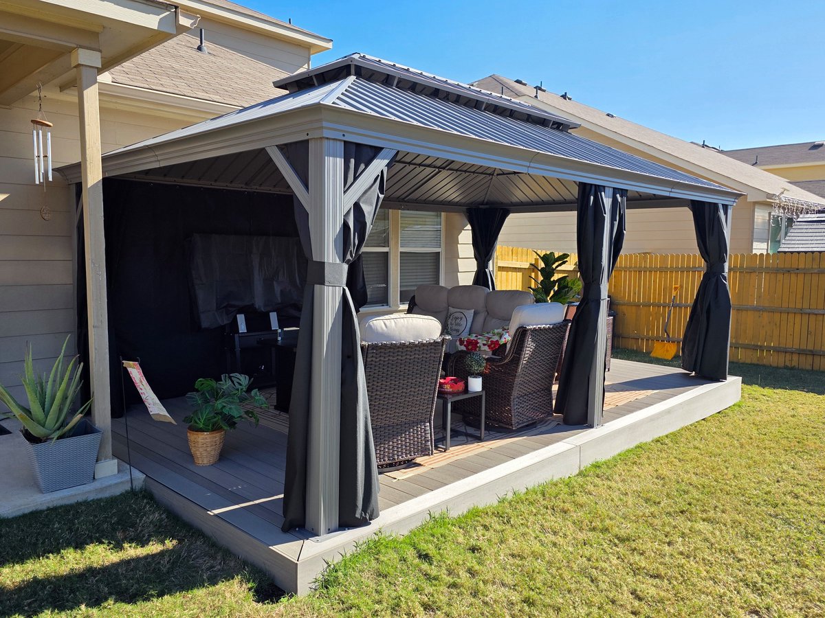 Purple Leaf Hardtop pavillon 7,35 x 3,65 m - gris clair luxe