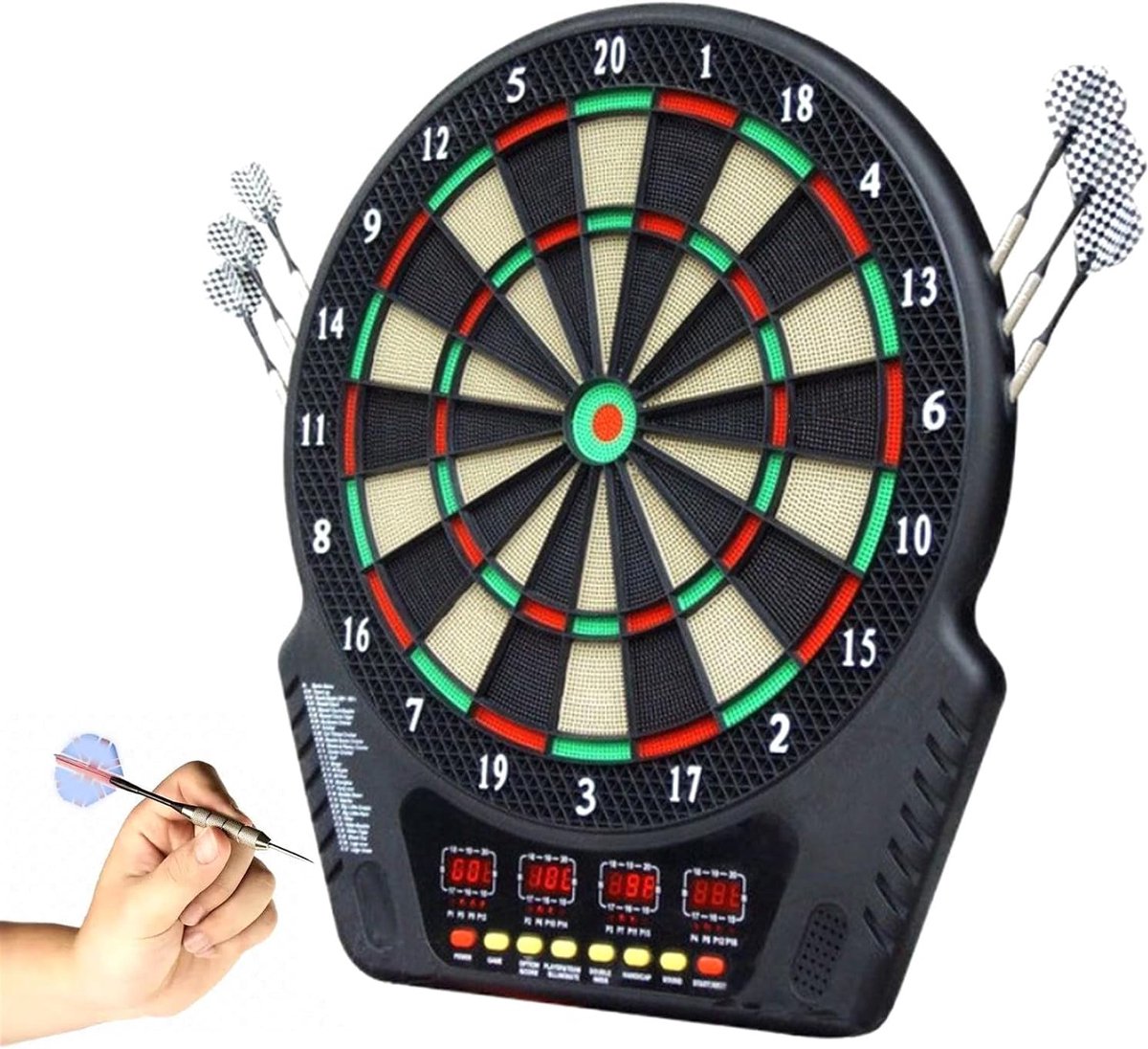 Elektronisch Dartbord - Dartspel Set - Thuis Spelen - 27 Spelmodi - 16 Spelers - Zwart