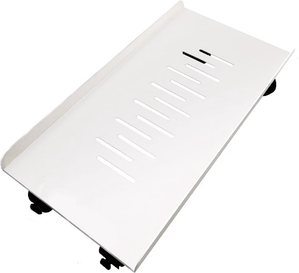 PC Toren Standaard - CPU Trolley - PC Verplaatsen - Verrijdbaar Ontwerp - 40x20cm - Wit