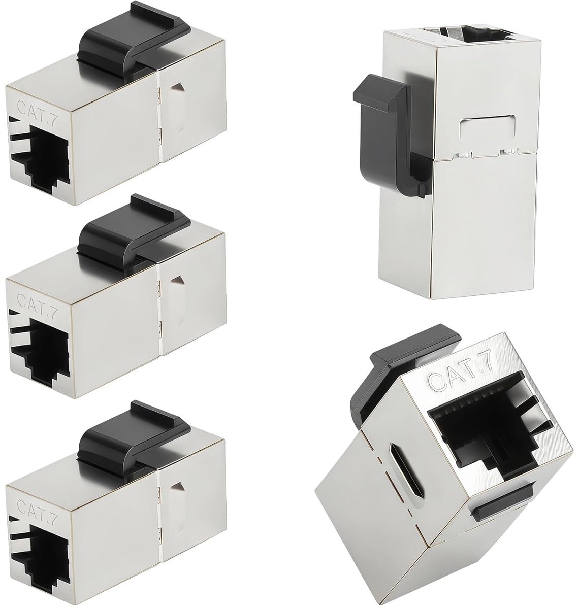 RJ45 Keystone Koppelaar - Netwerk Connector - Netwerk Uitbreiding - Gereedschapsloos Monteren - CAT7 Shielded