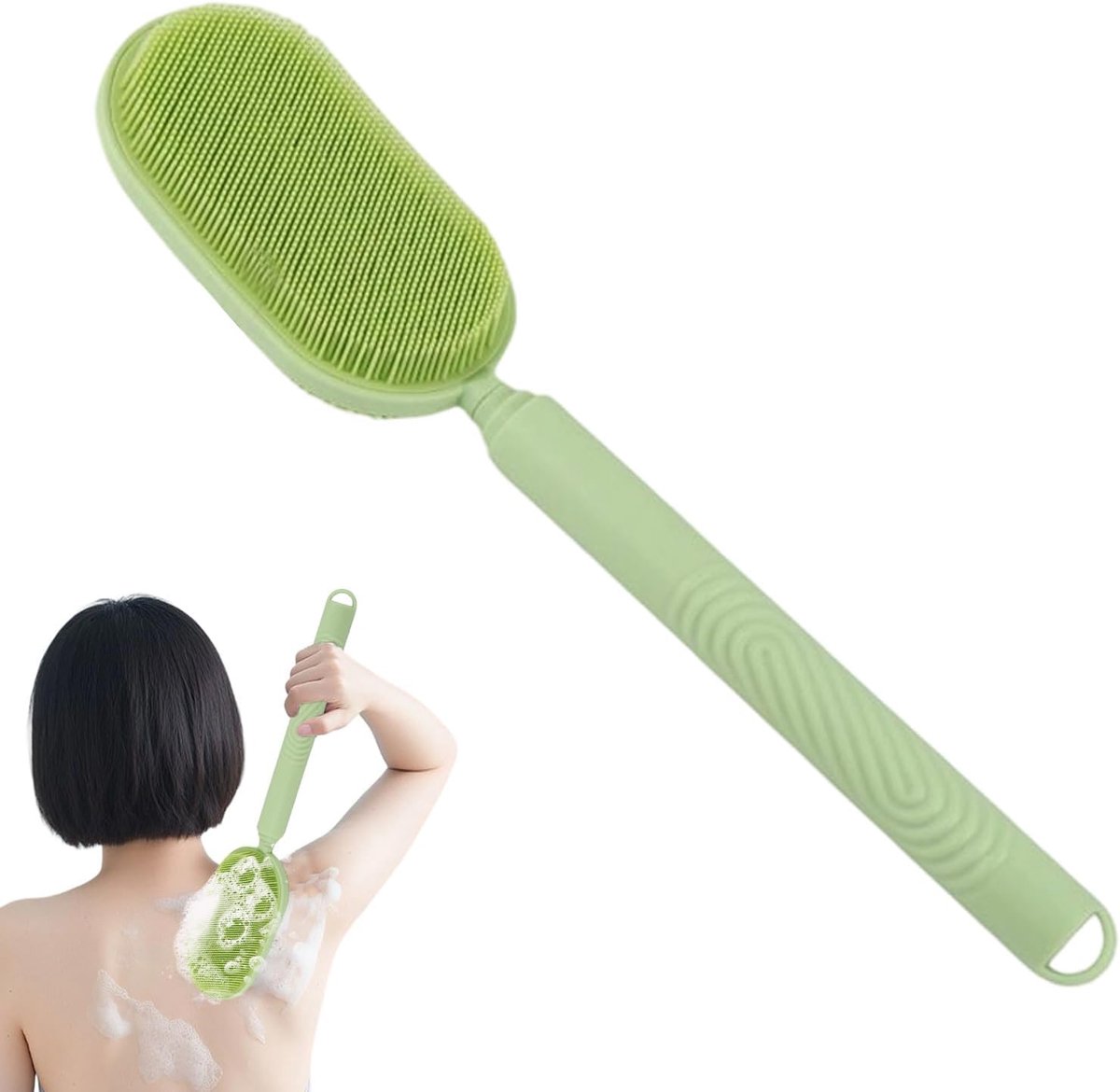 Borstel Lichaam - Douche Tool - Zachte Reiniging - Dubbelzijdige Kop - 38cm Uittrekbaar