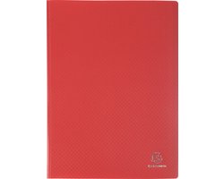 Exacompta 8x Protège-documents en polypropylène souple OPAK 120 vues - A4 - Rouge - 8565E