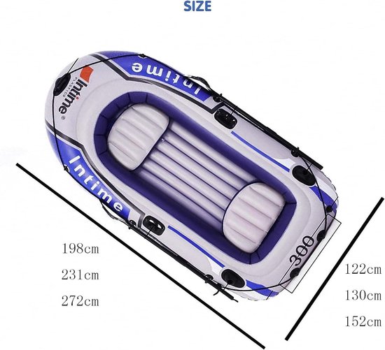Opblaasbare Kajak - Waterboot Rubberboot - Vissen Kamperen Varen - Lichtgewicht Compact - 198cm 122cm — afbeelding 4