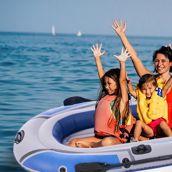 Opblaasbare Kajak - Draagbare Roeiboot - Vissen en Varen - Snelle Opzet - 230 x 125 cm - Blauw — afbeelding 5