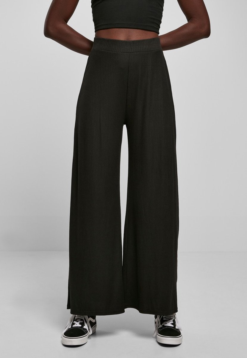 Urban Classics Rib Jersey Wijde broek 4XL Zwart