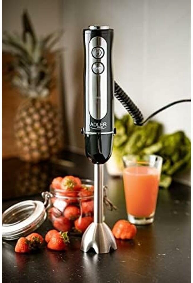 Staafmixer - Handmixer Pureeapparaat - Keukenbereidingen Maken - 1500 Watt Kracht Turbo - 5 Snelheden Roestvrij Staal - Zwart