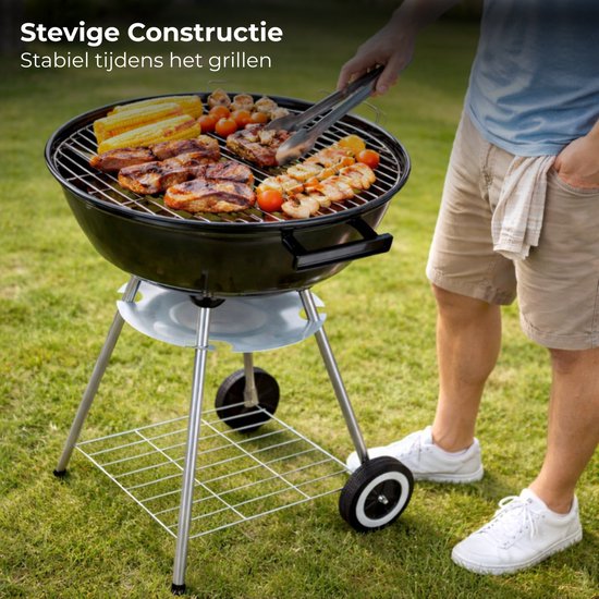 Lomera Houtskoolbarbecue - Houtskool BBQ - Houtskool Barbecue - Kogelbarbecue - Kogel BBQ - Barbecue op Wielen - BBQ op Wielen - Houtskoolbarbecue op Wielen - Houtskool BBQ met Wielen van Merkloos — afbeelding 2