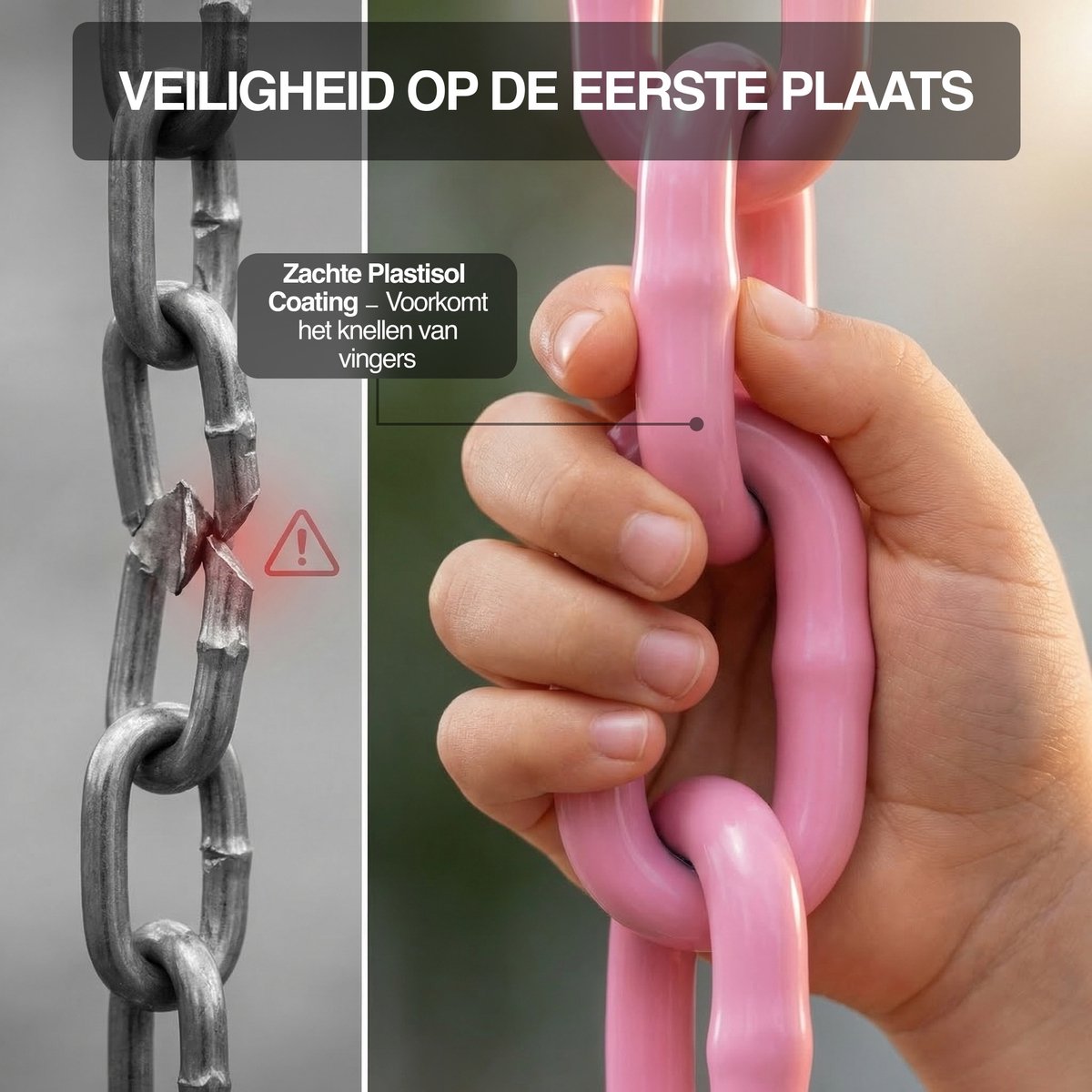 JAXY Schommelzitje - Kinderschommel Buiten - Tot 136 KG - Buitenspeelgoed Jongens, Meisjes & Peuter - Roze — afbeelding 5